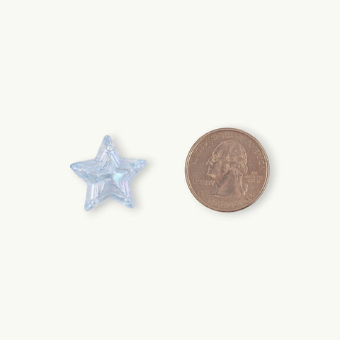 Iridescent Star Beads in Blue